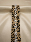 Pearl Rhinestone Trim – Leopard Print Beaded Trim, Sew On or Self Adhesive Trim, DIY Embellishment, Made in USA