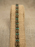 Boho Western Beaded Trim, Bronze Geometric Trim, Sew On or Self Adhesive Trim, DIY Clothing Embellishment, Rustic Craft Trim