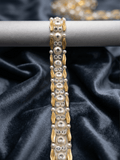 Matte Gold & Ivory Pearl Rhinestone Trim – Self Adhesive or Sew-On  – Beaded Trim for Dress, Collar, Cuff, Accessories DIY