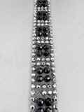 Luxury Beaded Mesh Trim. Peel and Stick. Elegant resin Faceted Bead Trim for Dresses, Crafts and DIY Decor - Proudly Made in USA
