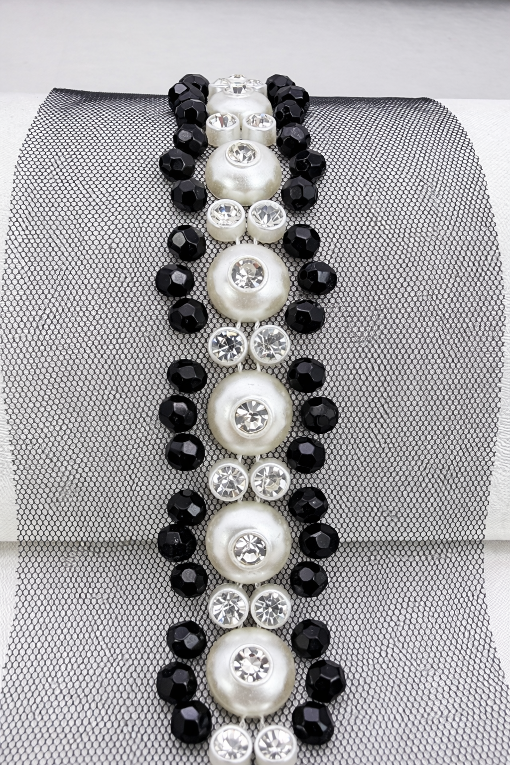 Self Adhesive Pearl Rhinestone Trim – Beaded Trim, DIY Clothing Embellishment, Bridal Applique, Crystal Trim, Made in USA