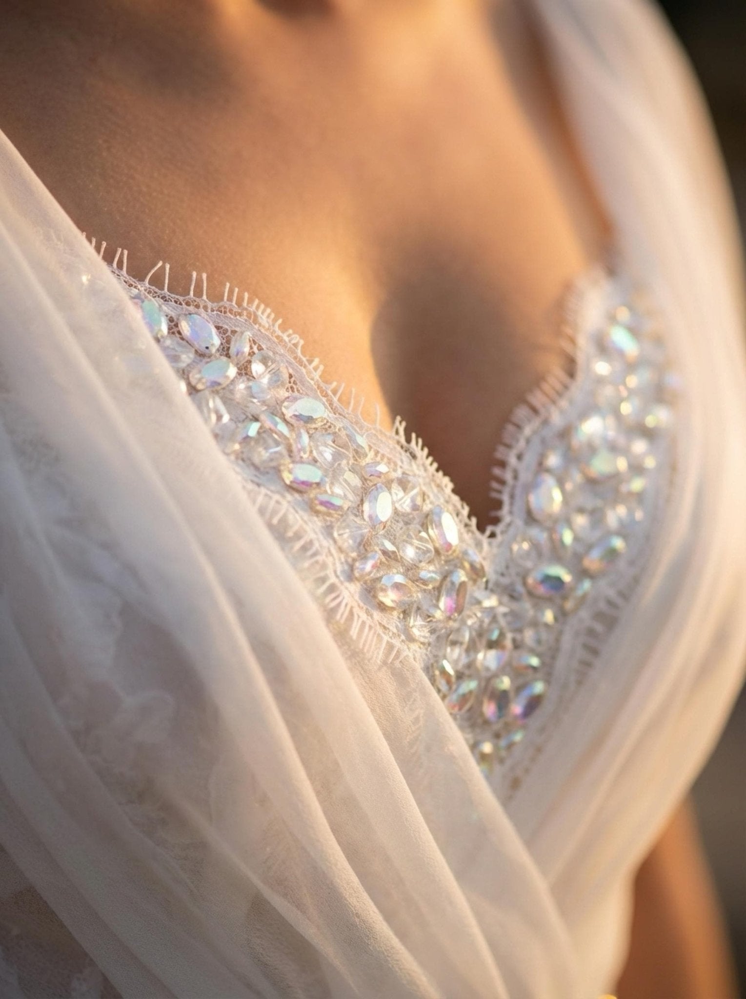 Bridal Lace Beaded Trim, Crystal Rhinestone Applique Trim by the Yard, Wedding Dress Trim, Couture Sewing Embellishment and Self Adhesive - Faraj Beading
