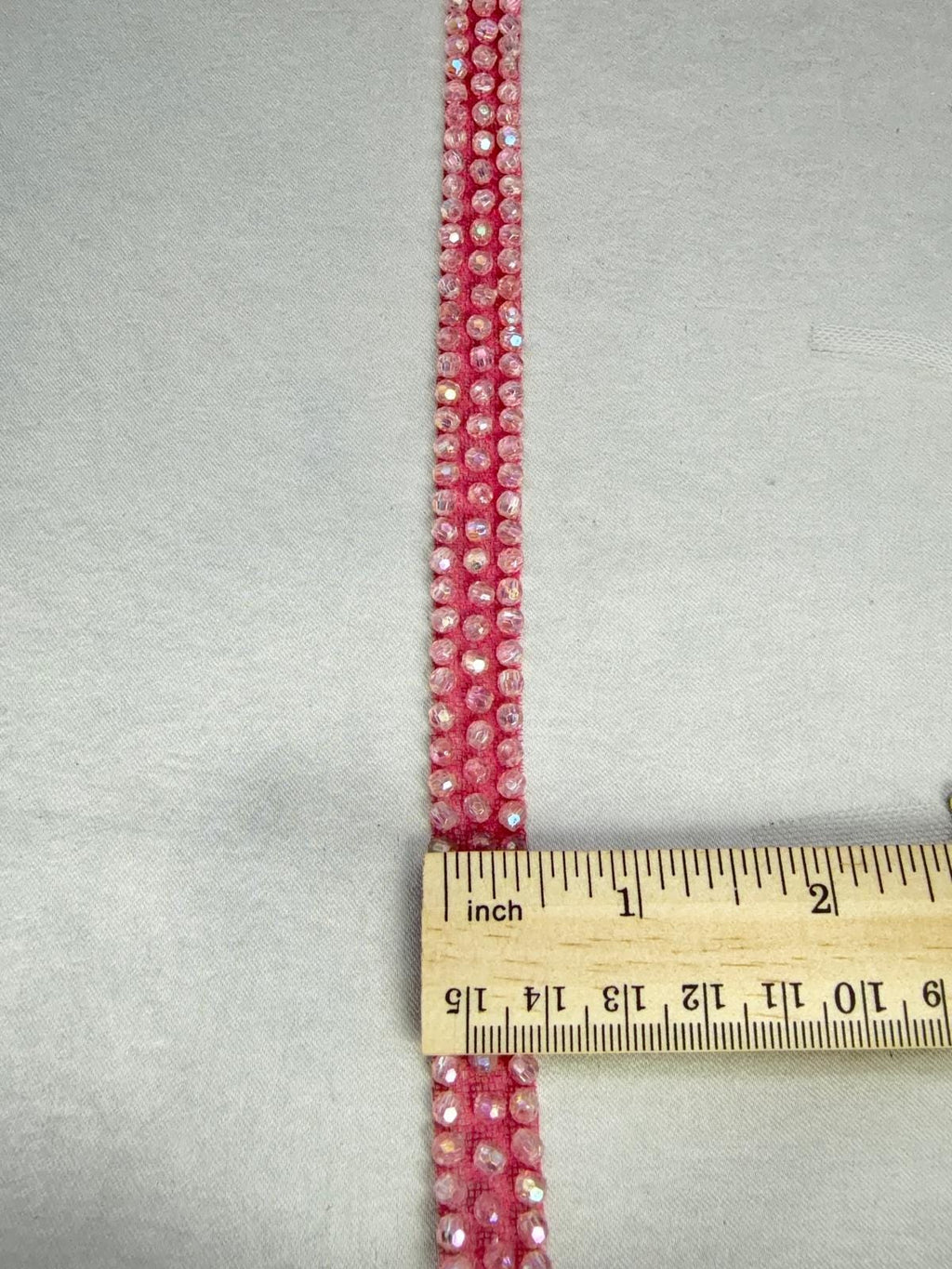 Colorful Beaded Trim – Self Adhesive Trim, Pastel Crystal Trim, Peel and Stick Fabric Trim, DIY Clothing Embellishment, Sew or Stick - Faraj Beading