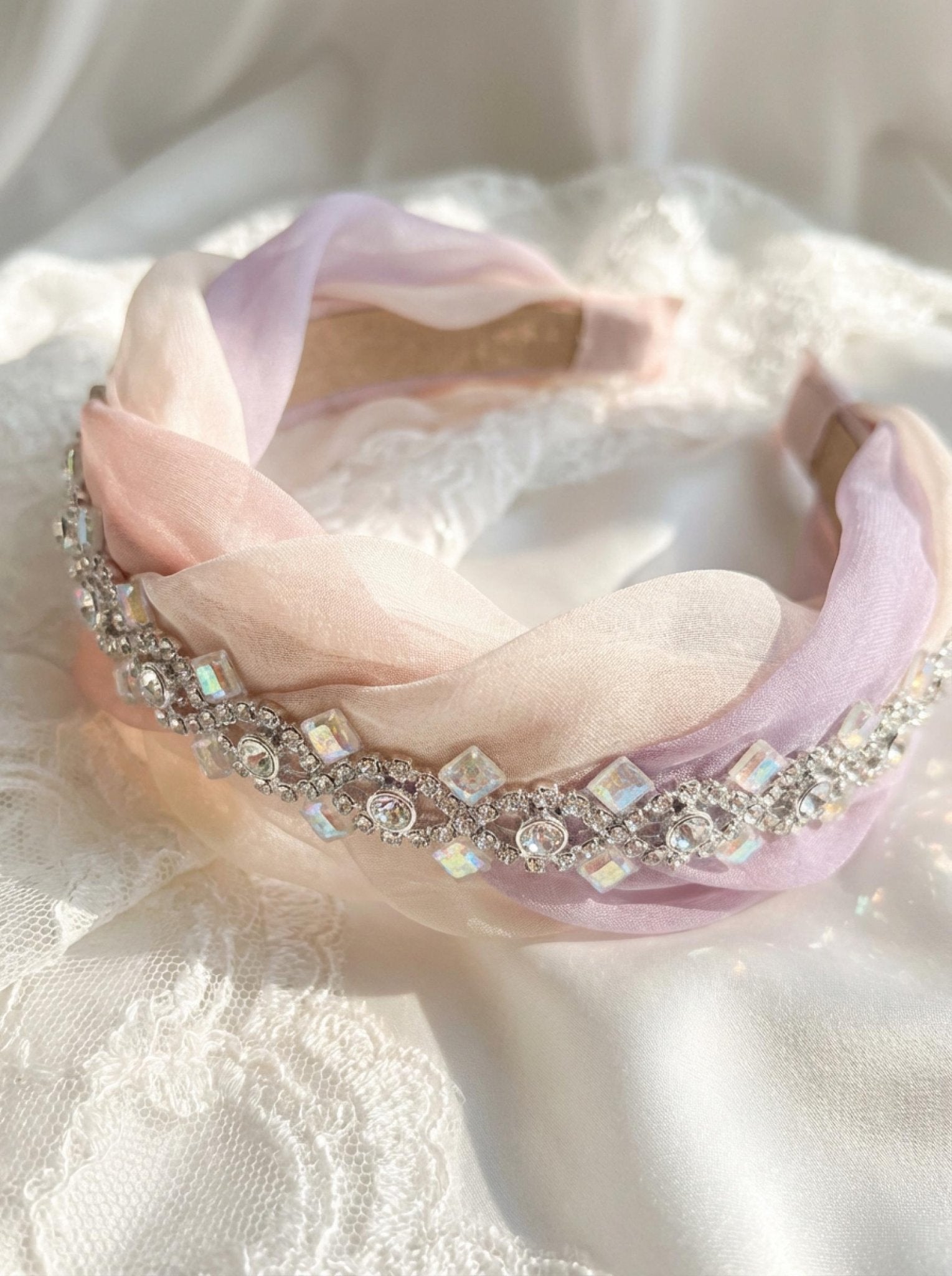 Crystal Rhinestone Trim – Self Adhesive Bridal Trim, Iridescent Beaded Trim, Peel and Stick Wedding Dress Applique, Sew or Stick Option - Faraj Beading