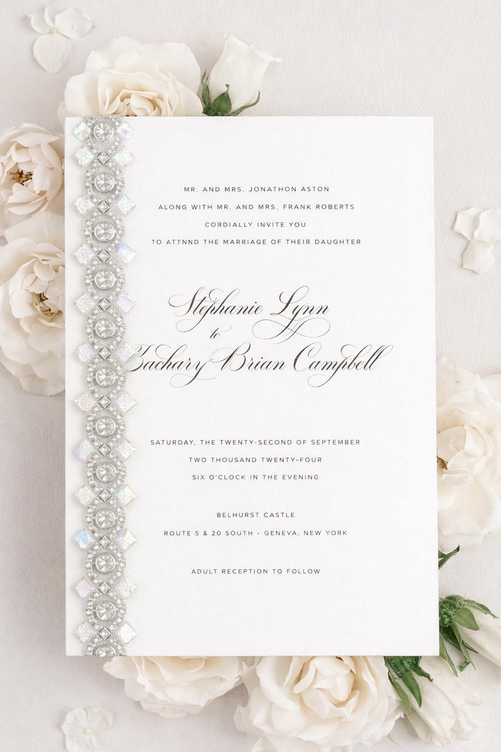Crystal Rhinestone Trim – Self Adhesive Bridal Trim, Iridescent Beaded Trim, Peel and Stick Wedding Dress Applique, Sew or Stick Option - Faraj Beading