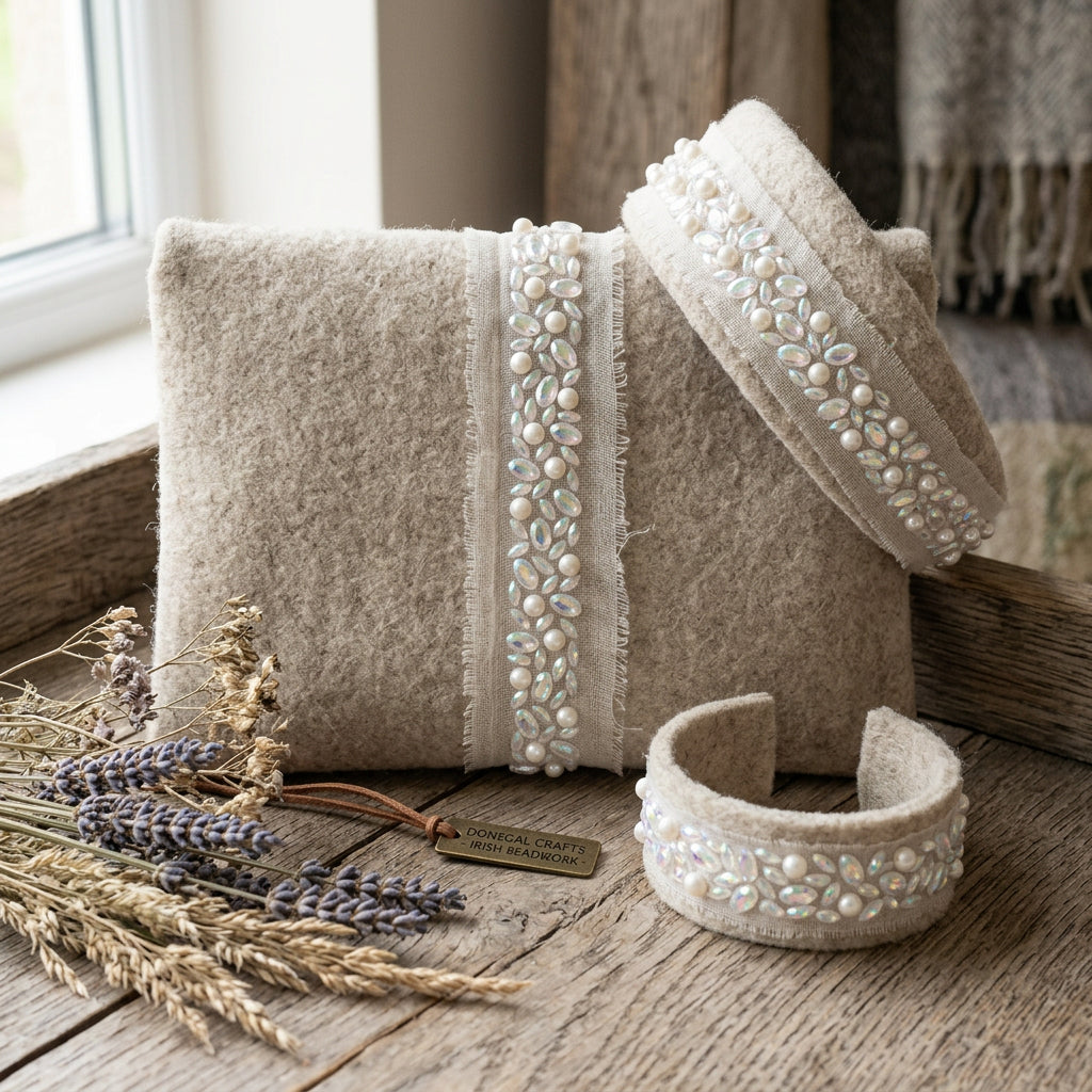 Pearl AB Crystal Beaded Trim by the Yard, Bridal Rhinestone Trim, Wedding Dress & Veil Embellishment, Sewing or Adhesive Trim - Made in USA