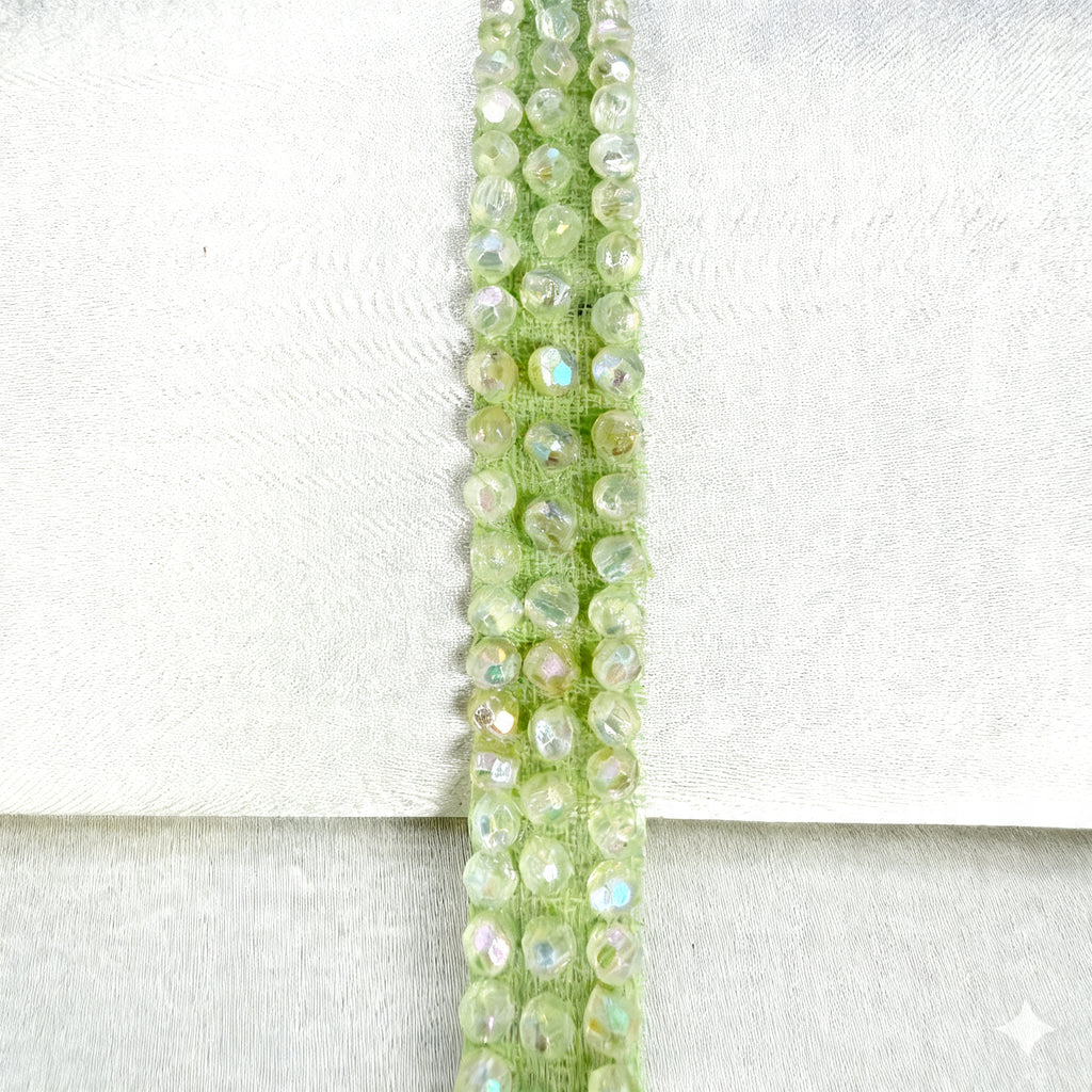 Colorful Beaded Trim – Self Adhesive Trim, Pastel Crystal Trim, Peel and Stick Fabric Trim, DIY Clothing Embellishment, Sew or Stick