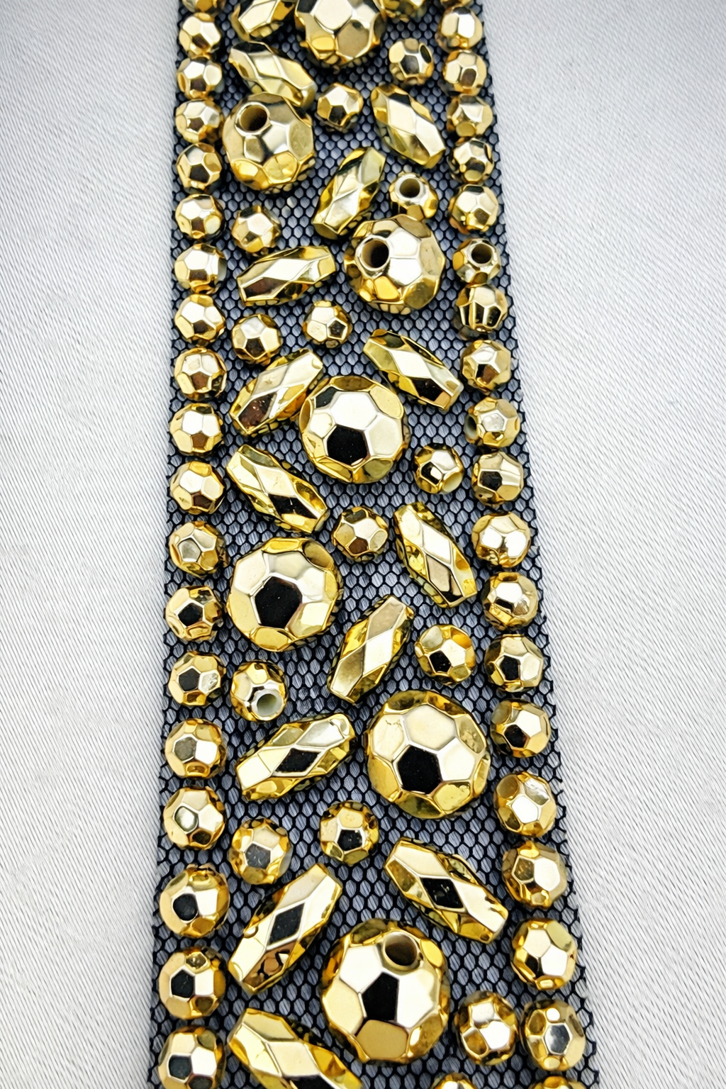 Luxury Beaded Trim by the Yard, Crystal Beaded Rhinestone Trim Collection, Designer Sewing Trim for Bridal, Couture Fashion, Self Adhesive