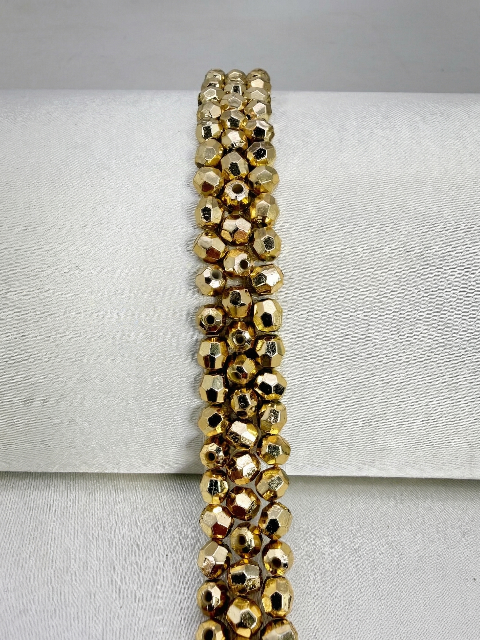 6mm Pearl Beaded Trim Use on Accessories, Self Adhesive or extra fabric seam ,Home Decor, Bridal - Faraj Beading - Made in USA