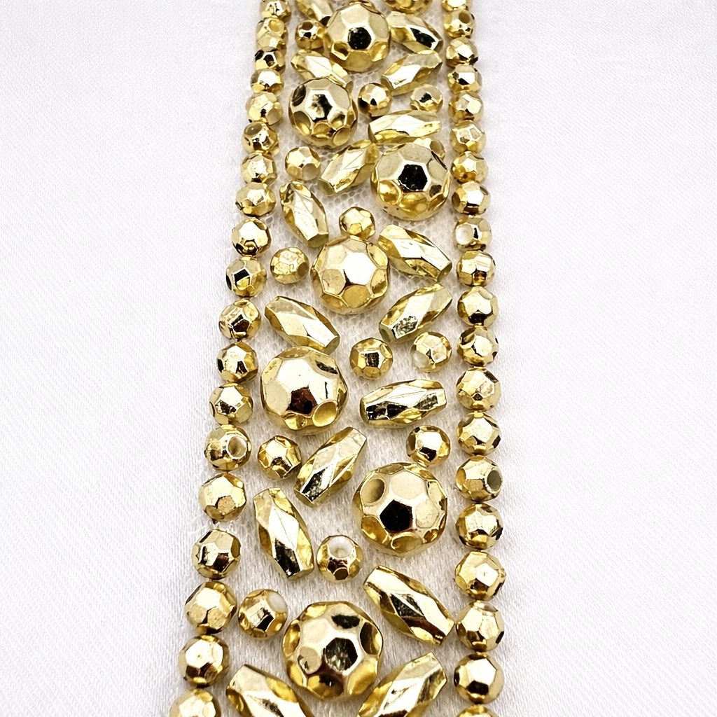 Luxury Beaded Trim by the Yard, Crystal Beaded Rhinestone Trim Collection, Designer Sewing Trim for Bridal, Couture Fashion, Self Adhesive