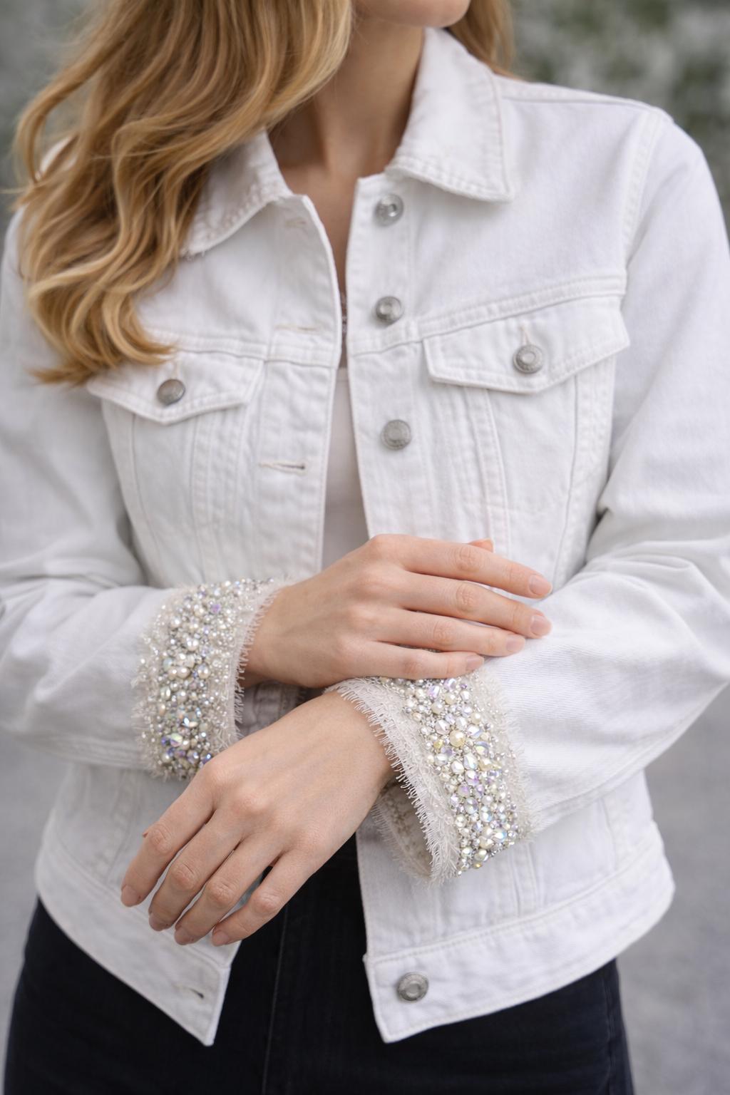 Bridal Beaded Lace Trim, Faceted Oval and Barrel Crystal Trim by the Yard, Rhinestone Wedding Dress Trim, Couture Applique - Made in USA