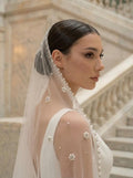 Delicate Pearl Rhinestone Veil