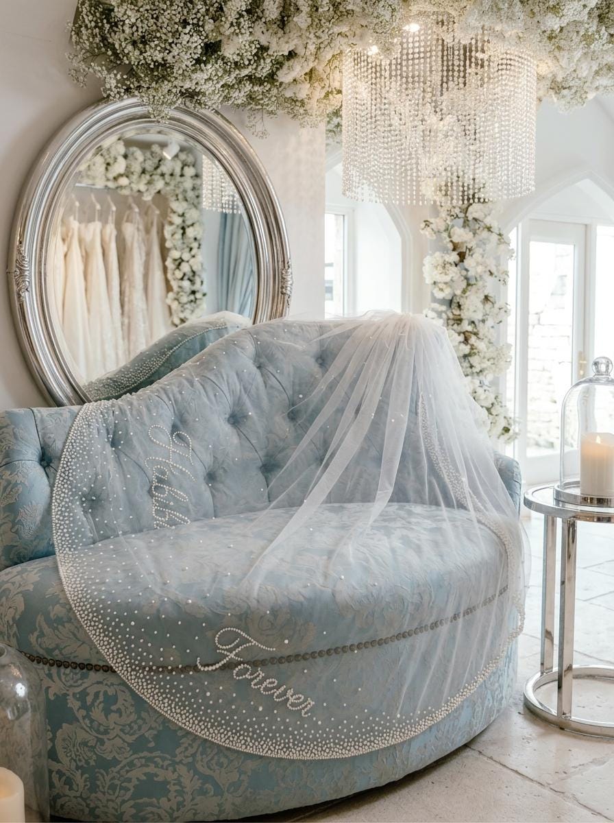 “Habibi” Pearl Bridal Veil