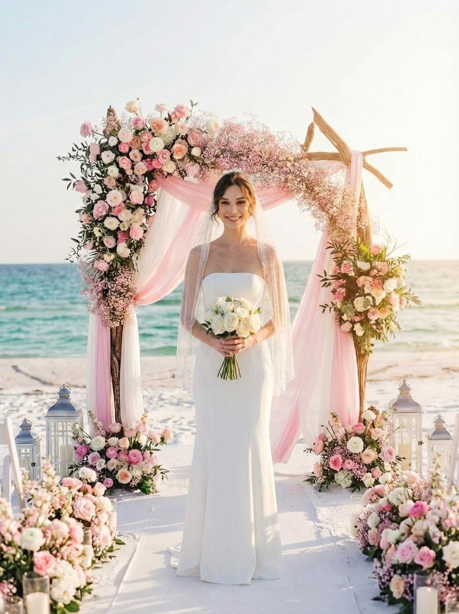 Pearl & Floral Rhinestone Bridal Veil