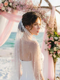 Pearl & Floral Rhinestone Bridal Veil
