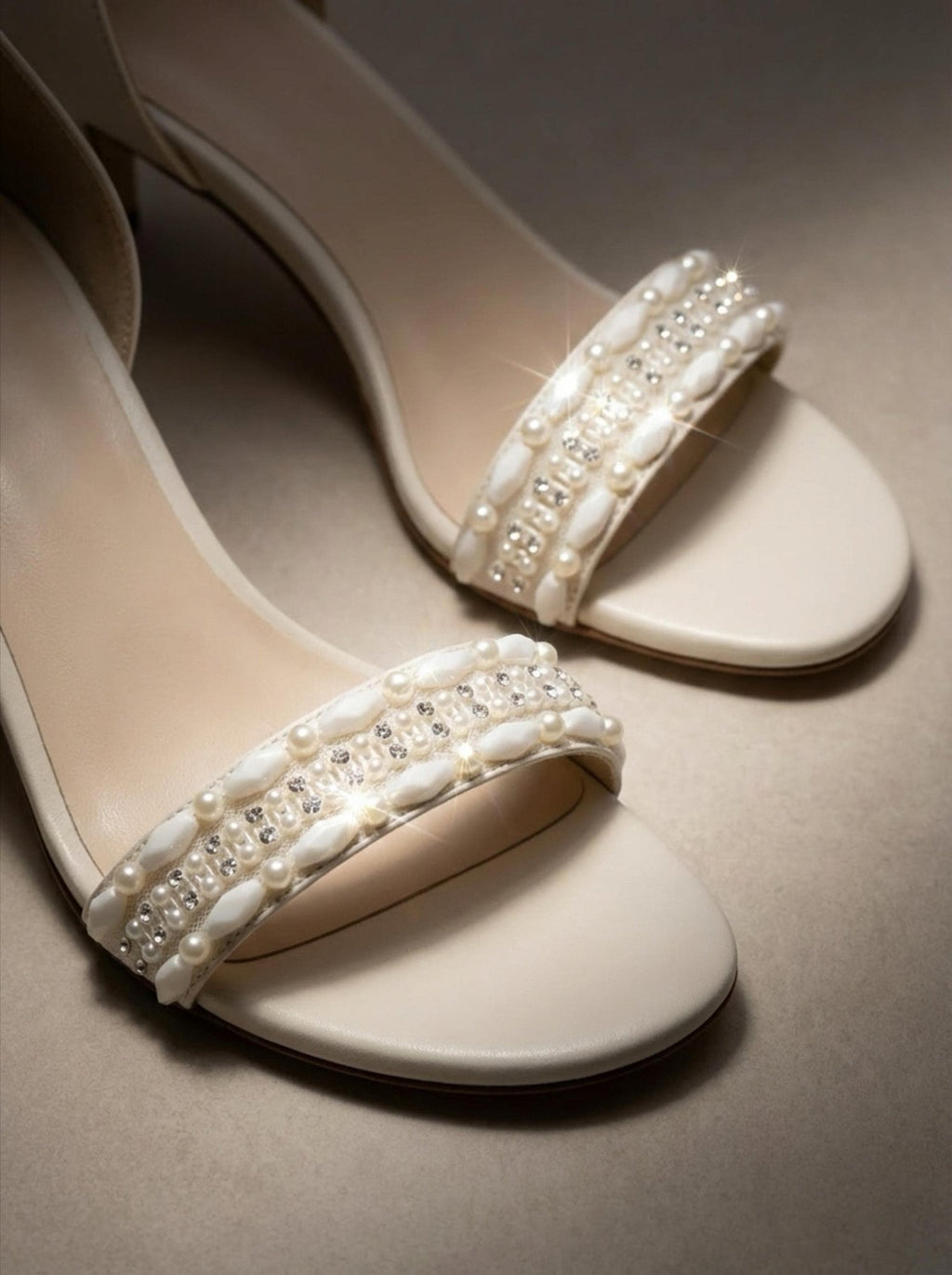 Ivory Pearl & Crystal Beaded Trim – Self Adhesive Rhinestone Applique Trim – DIY Bridal, Wedding Dress, Collar, Cuff Embellishment - Faraj Beading