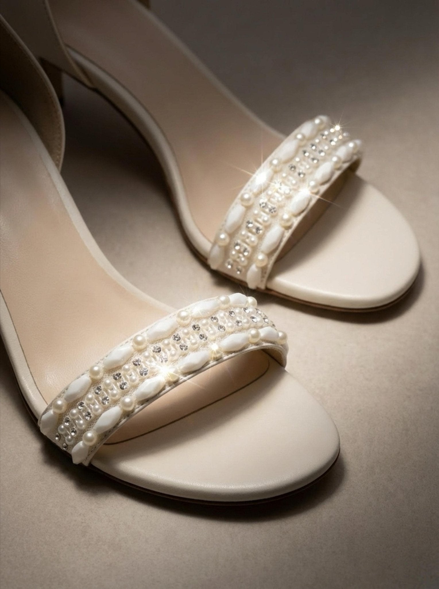 Ivory Pearl & Crystal Beaded Trim – Self Adhesive Rhinestone Applique Trim – DIY Bridal, Wedding Dress, Collar, Cuff Embellishment - Faraj Beading