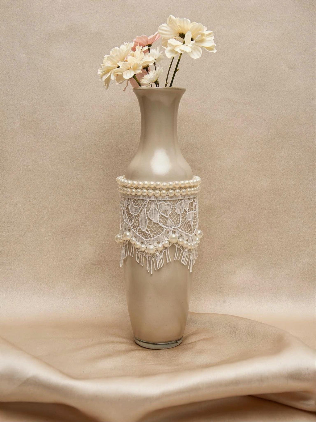 Ivory Pearl Fringe Lace Trim, Eyelash Lace with Pearls, Bridal Lace Trim, Wedding Dress Trim, Delicate Beaded Lace Trim by the Yard - Faraj Beading