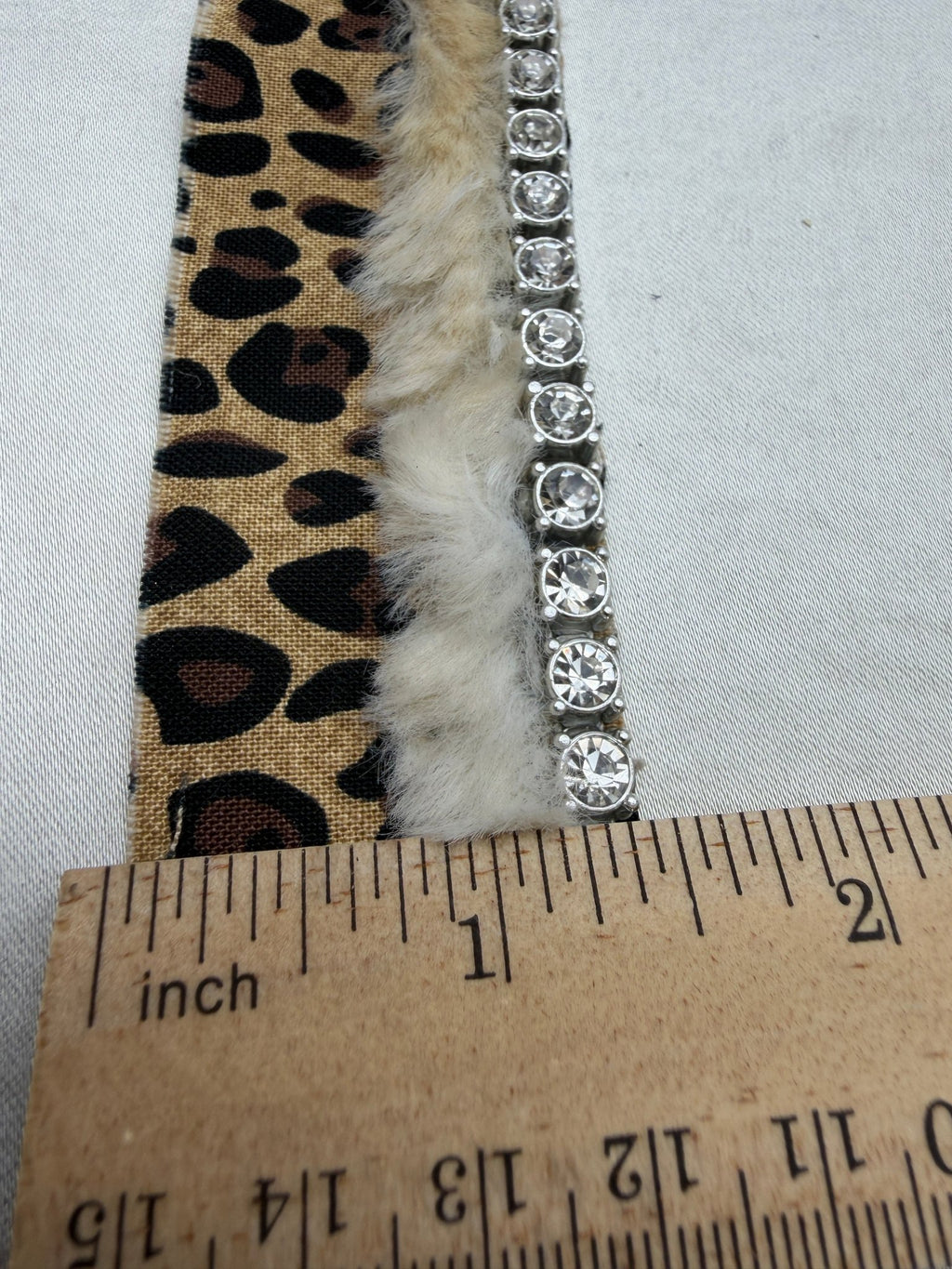 Leopard Fur Rhinestone Trim – Luxury Statement Trim, Faux Fur Beaded Trim, Sew On or Adhesive Trim, DIY Designer Embellishment - Faraj Beading