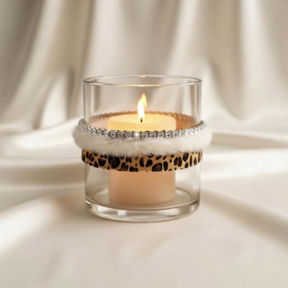 Leopard Fur Rhinestone Trim – Luxury Statement Trim, Faux Fur Beaded Trim, Sew On or Adhesive Trim, DIY Designer Embellishment - Faraj Beading