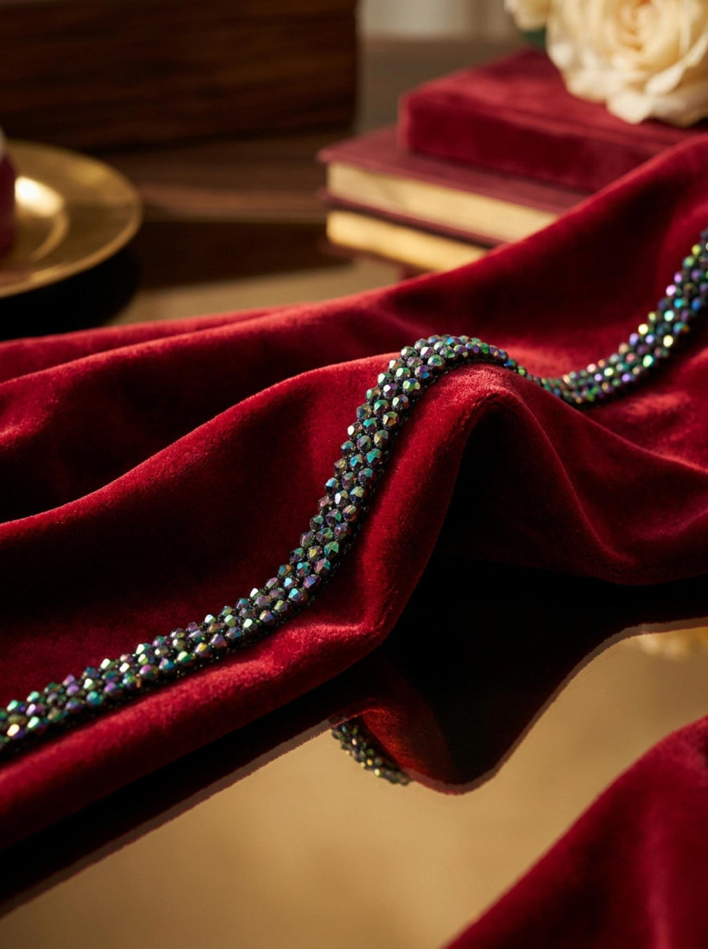 Luxury Beaded Trim, PearlEmbellishment Trim, Fashion Sewing Trim for Dresses & Accessories - Made in USA by Faraj Beading - Faraj Beading