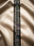 Luxury Rhinestone Beaded Trim – Black Iridescent Crystal Designer Trim – Couture Ribbon Trim – Sew On or Self Adhesive – Made in USA - Faraj Beading
