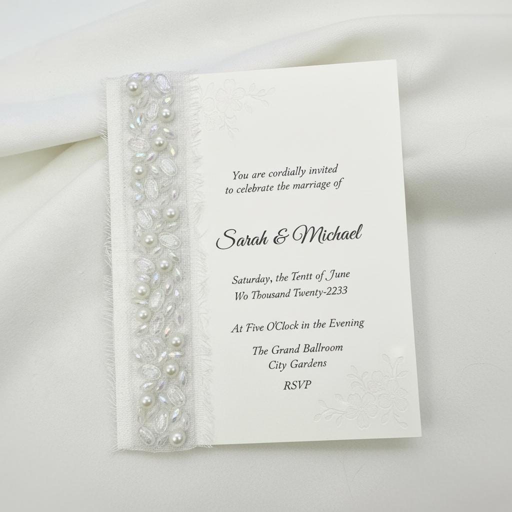 Pearl AB Crystal Beaded Trim by the Yard, Bridal Rhinestone Trim, Wedding Dress & Veil Embellishment, Sewing or Adhesive Trim - Made in USA - Faraj Beading