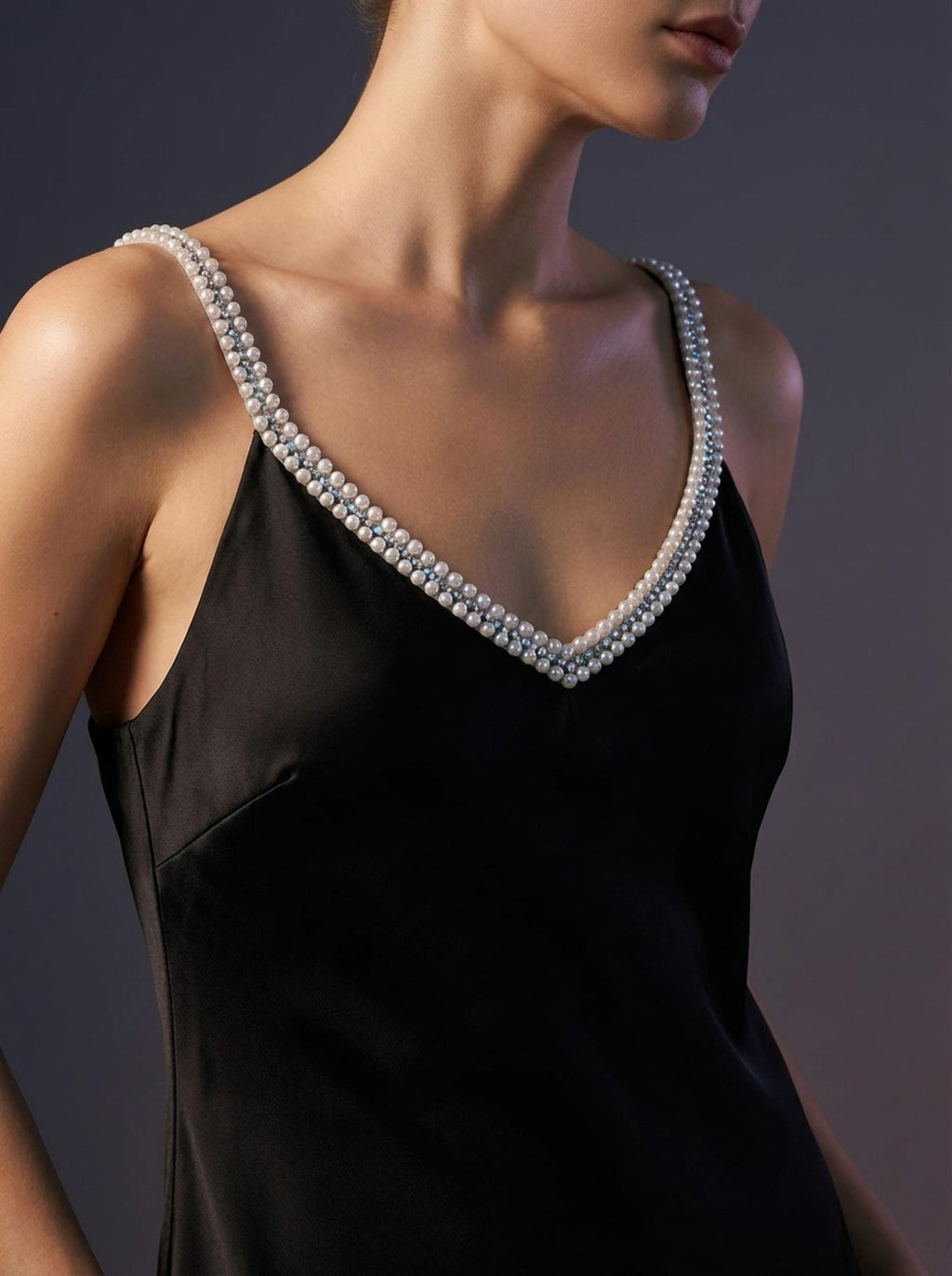Pearl and silver faceted beads Trim – Self Adhesive Pearl Trim, Peel and Stick Bridal Trim, Wedding Dress Trim, Sew or peel and stick - Faraj Beading