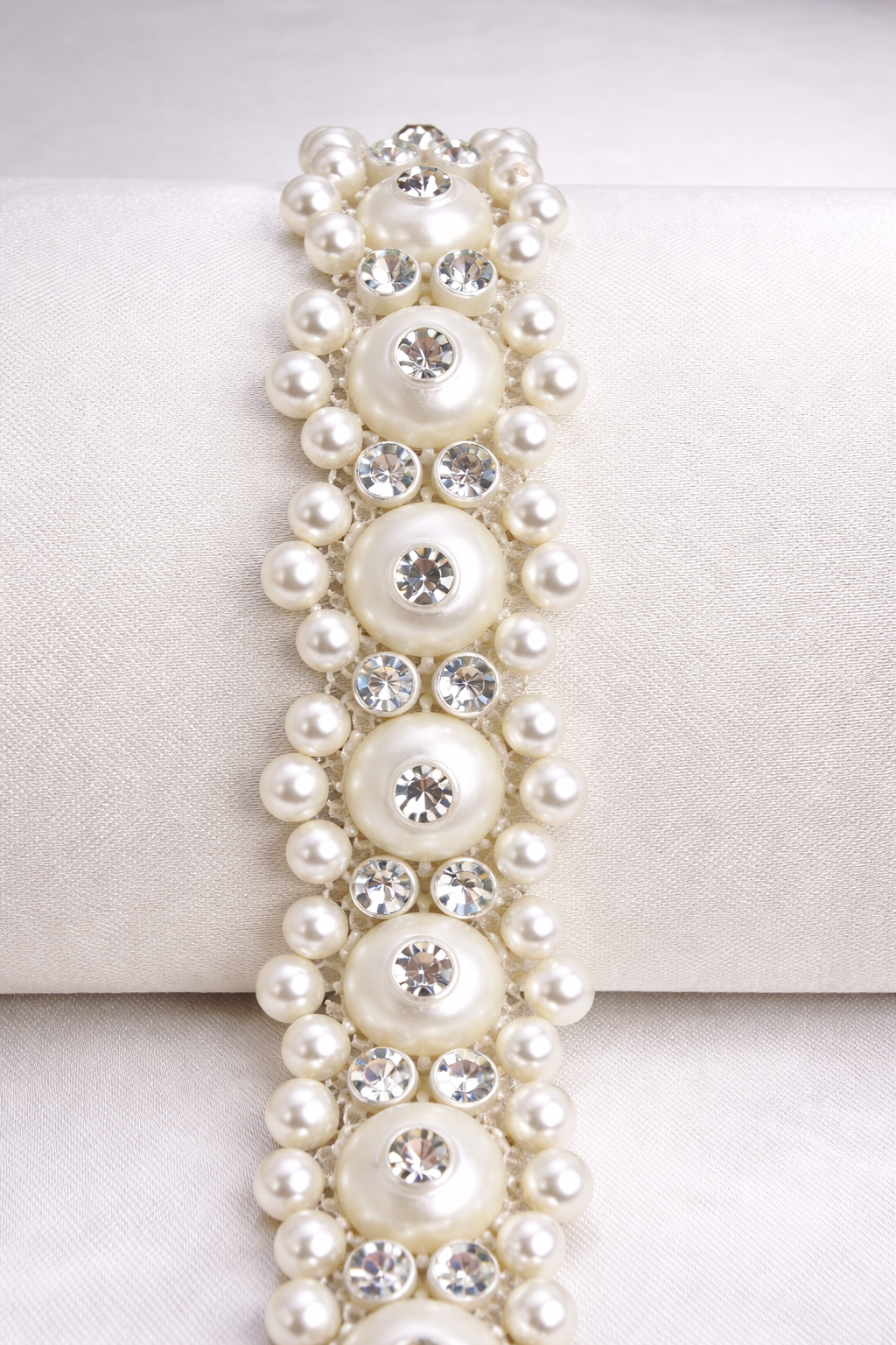 Self Adhesive Pearl Rhinestone Trim – Beaded Trim, DIY Clothing Embellishment, Bridal Applique, Crystal Trim, Made in USA