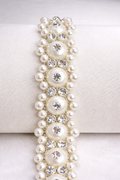 Self Adhesive Pearl Rhinestone Trim – Beaded Trim, DIY Clothing Embellishment, Bridal Applique, Crystal Trim, Made in USA