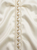 Pearls and Gold Beaded Trim with Seashell Nautical Accents and Scallop Border Self Adhesive - Made in USA by Faraj Beading - Faraj Beading