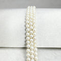 6mm Pearl Beaded Trim Use on Accessories, Self Adhesive or extra fabric seam ,Home Decor, Bridal - Faraj Beading - Made in USA
