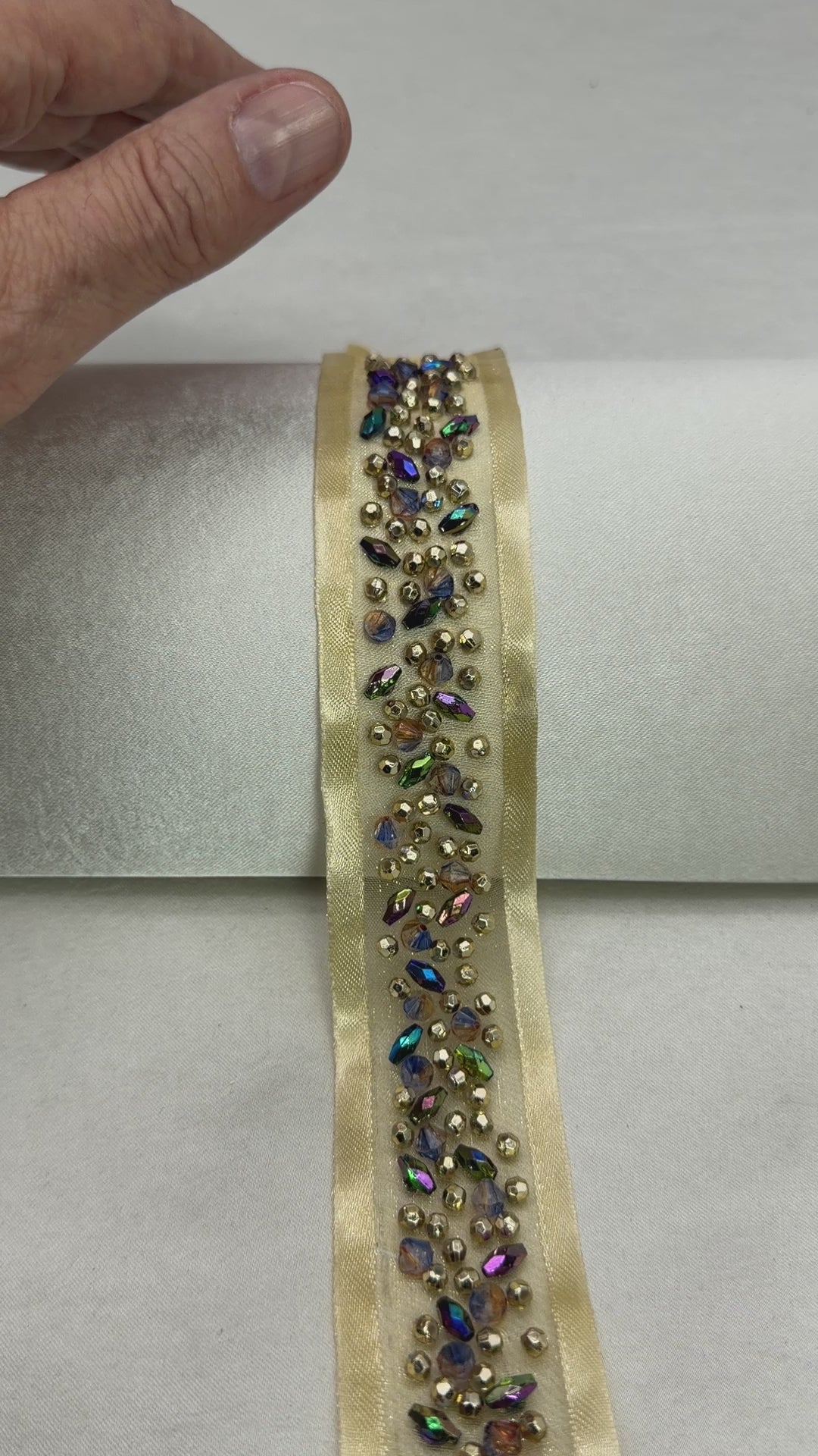 Self Adhesive Beaded Trim Gold & Black | Luxury Rhinestone Embellishment Trim | DIY Fashion, Clothing Decor, Craft Trim, Peel and Stick