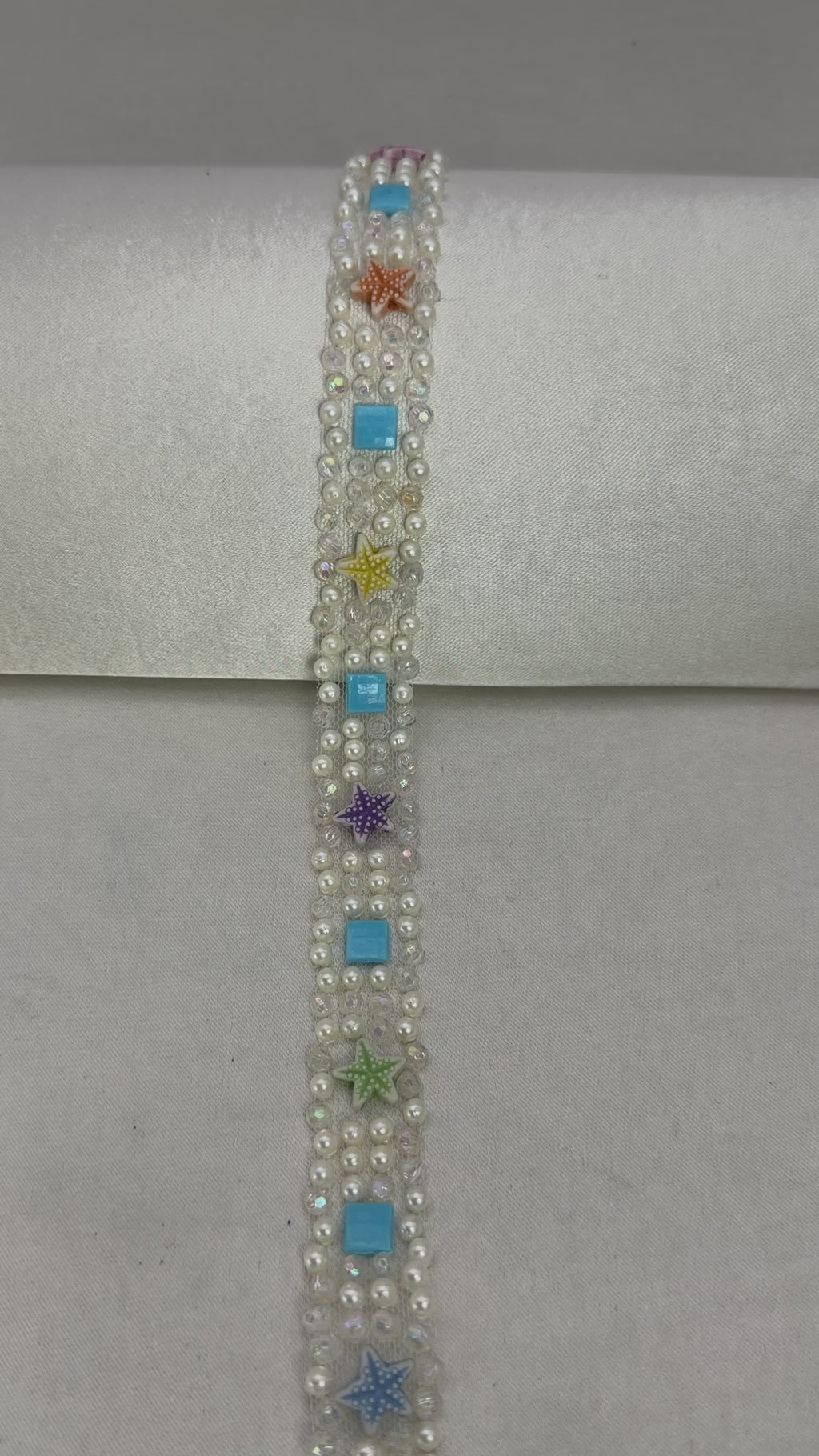 Self Adhesive beach Pearl Beaded Trim, Peel and Stick Lace Trim, DIY Embellishment Trim, No Sew Trim, Craft & Garment Decoration Made in USA