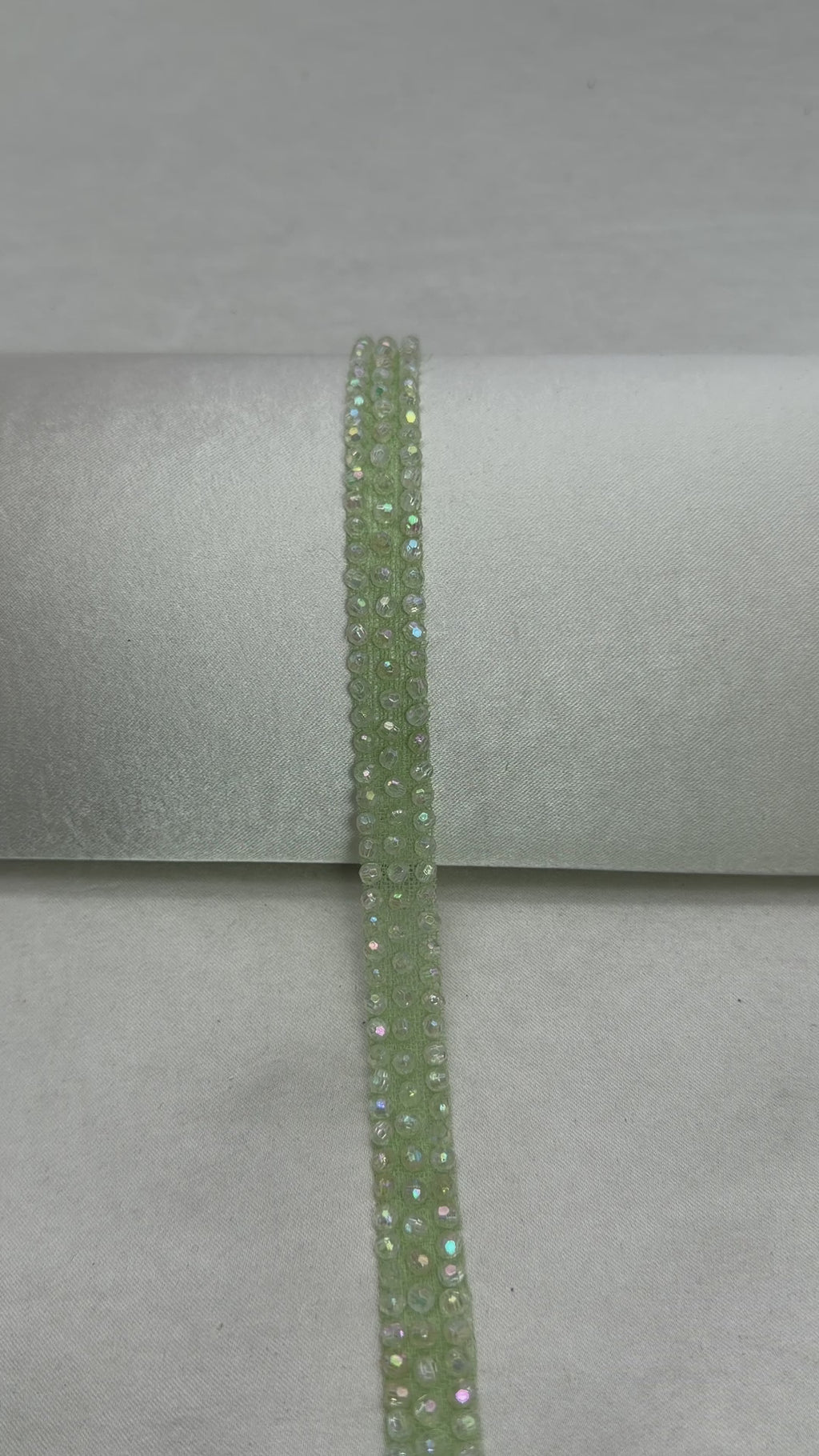 Colorful Beaded Trim – Self Adhesive Trim, Pastel Crystal Trim, Peel and Stick Fabric Trim, DIY Clothing Embellishment, Sew or Stick