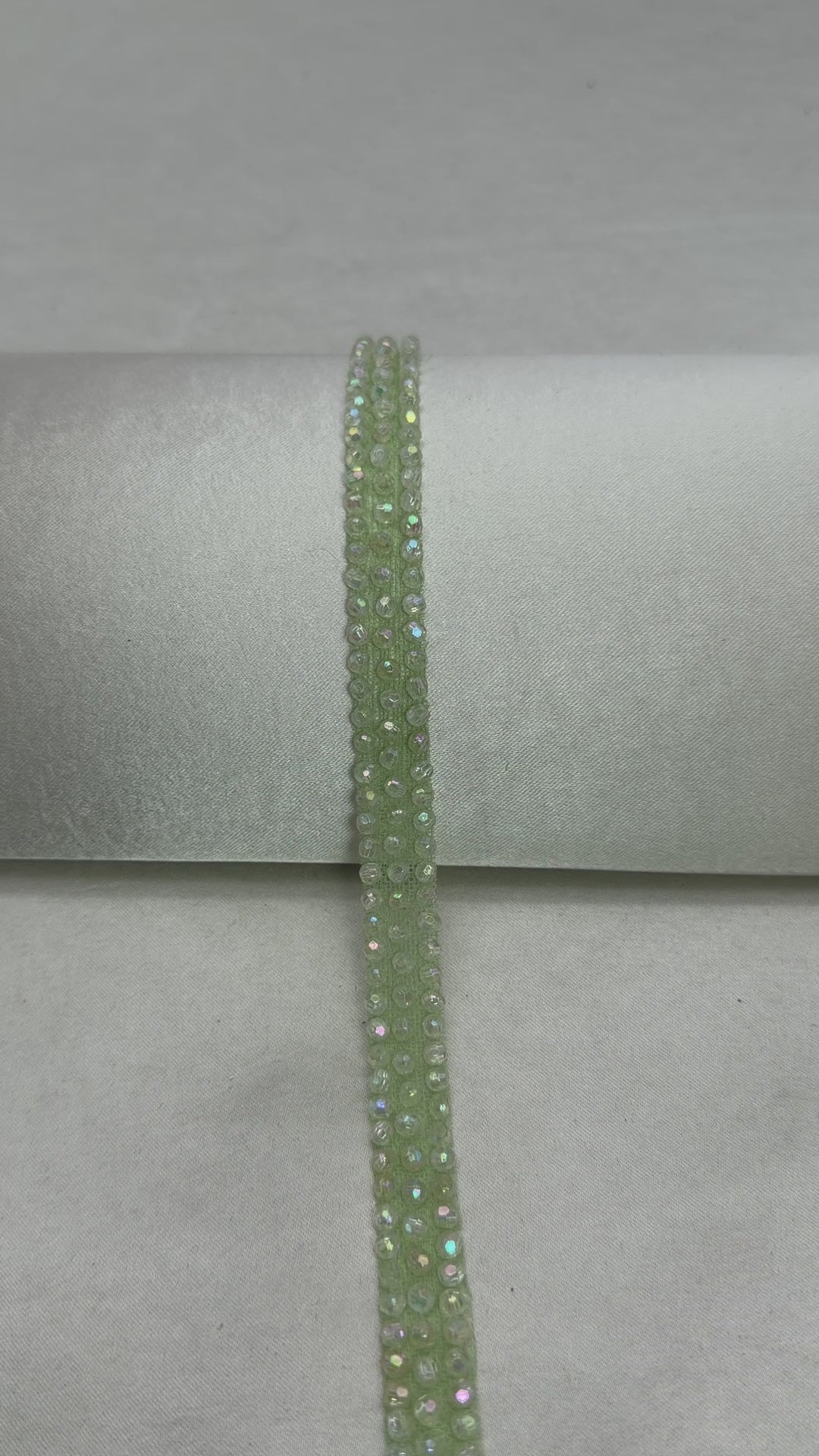 Colorful Beaded Trim – Self Adhesive Trim, Pastel Crystal Trim, Peel and Stick Fabric Trim, DIY Clothing Embellishment, Sew or Stick