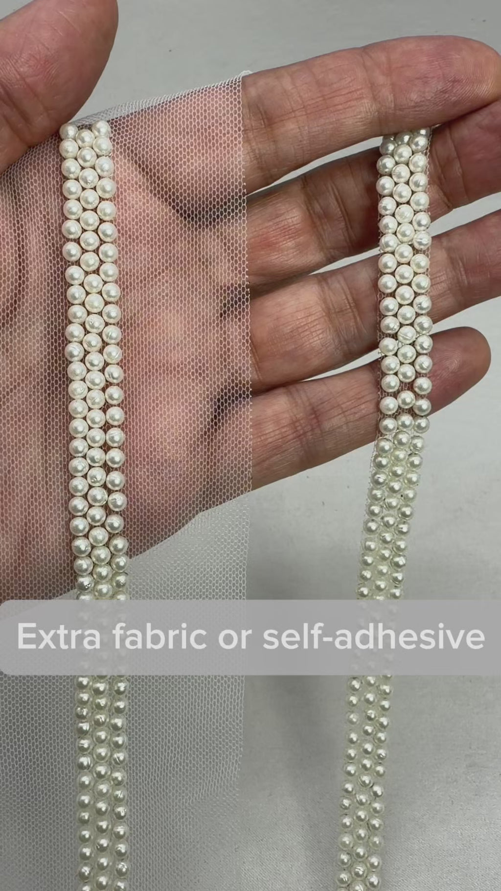 Luxury Beaded Trim, Pearl Embellishment Trim, Fashion Sewing Trim for Dresses & Accessories - Made in USA by Faraj Beading