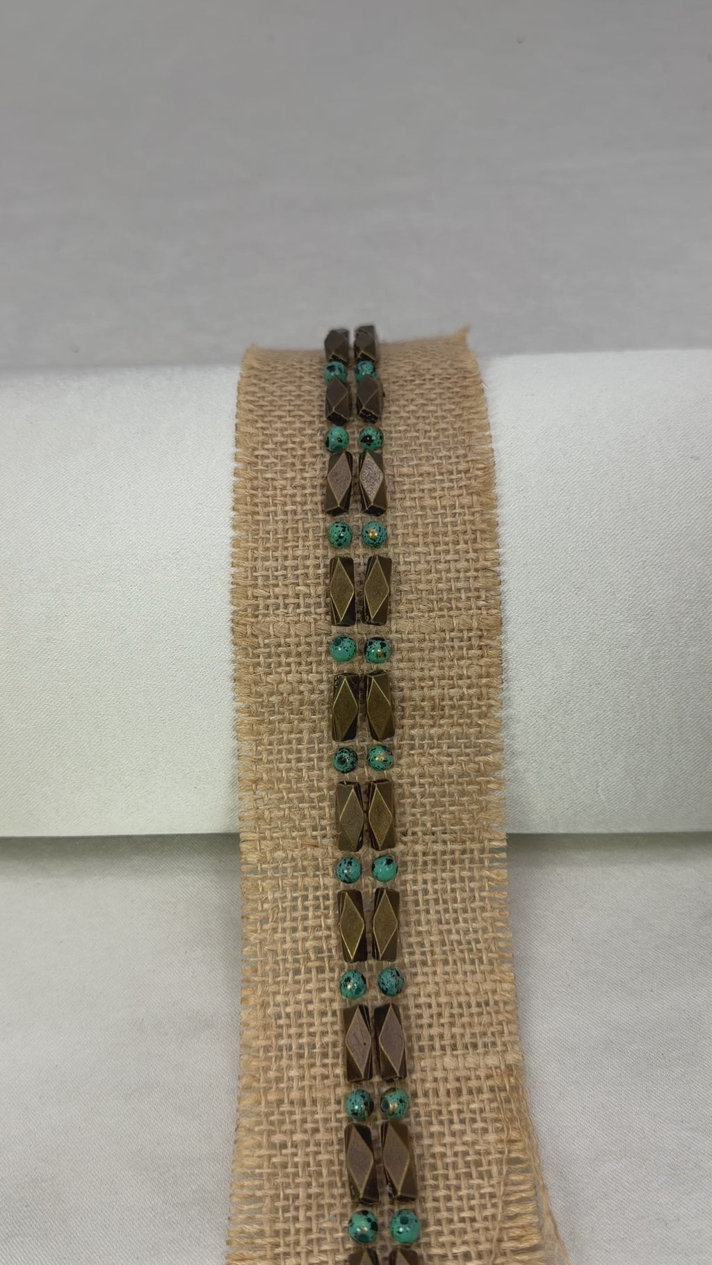 Boho Western Beaded Trim, Bronze Geometric Trim, Sew On or Self Adhesive Trim, DIY Clothing Embellishment, Rustic Craft Trim