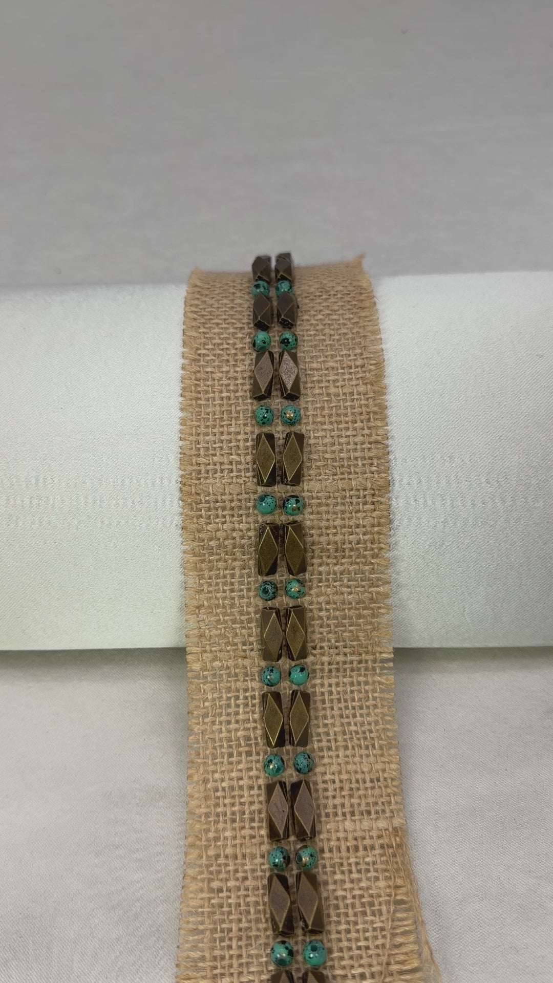Boho Western Beaded Trim, Bronze Geometric Trim, Sew On or Self Adhesive Trim, DIY Clothing Embellishment, Rustic Craft Trim