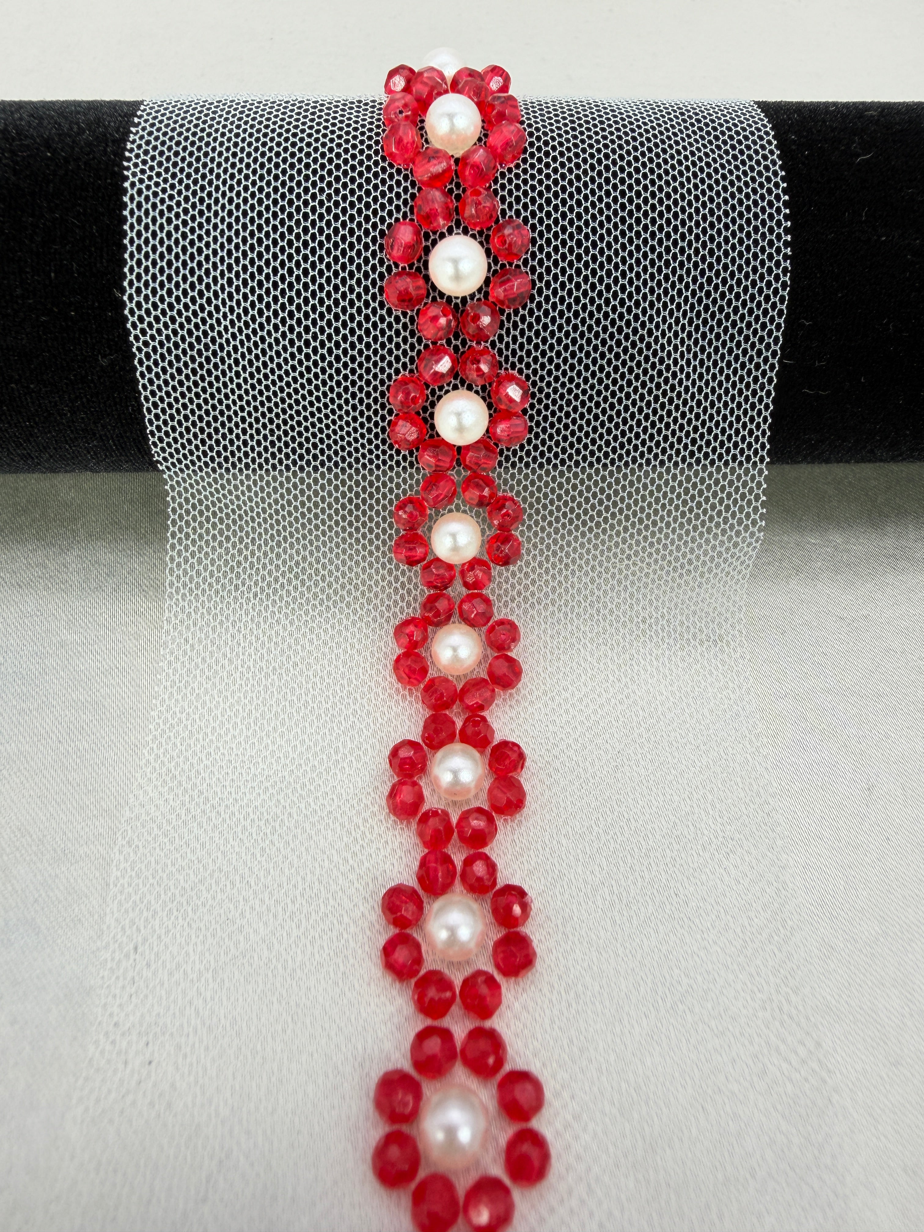 Pearl Beaded Floral Trim by the Yard, Self Adhesive or Sew-On Trim, Rhinestone Flower Trim Options, Bridal, DIY Embellishment - Made In USA