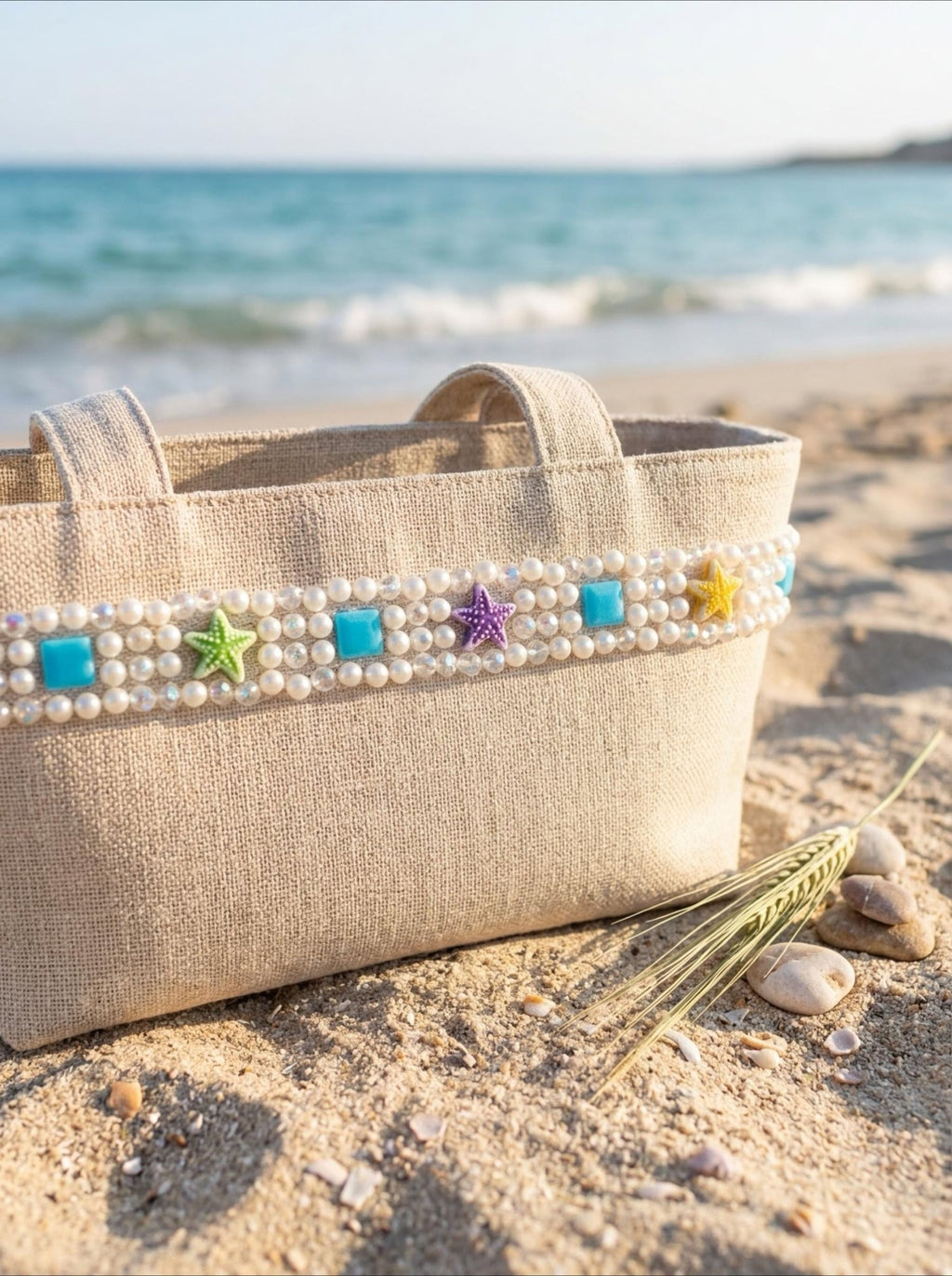 Self Adhesive beach Pearl Beaded Trim, Peel and Stick Lace Trim, DIY Embellishment Trim, No Sew Trim, Craft & Garment Decoration Made in USA - Faraj Beading