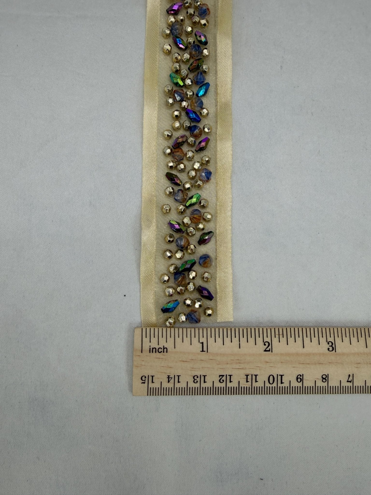 Self Adhesive Beaded Trim Gold & Black | Luxury Rhinestone Embellishment Trim | DIY Fashion, Clothing Decor, Craft Trim, Peel and Stick - Faraj Beading