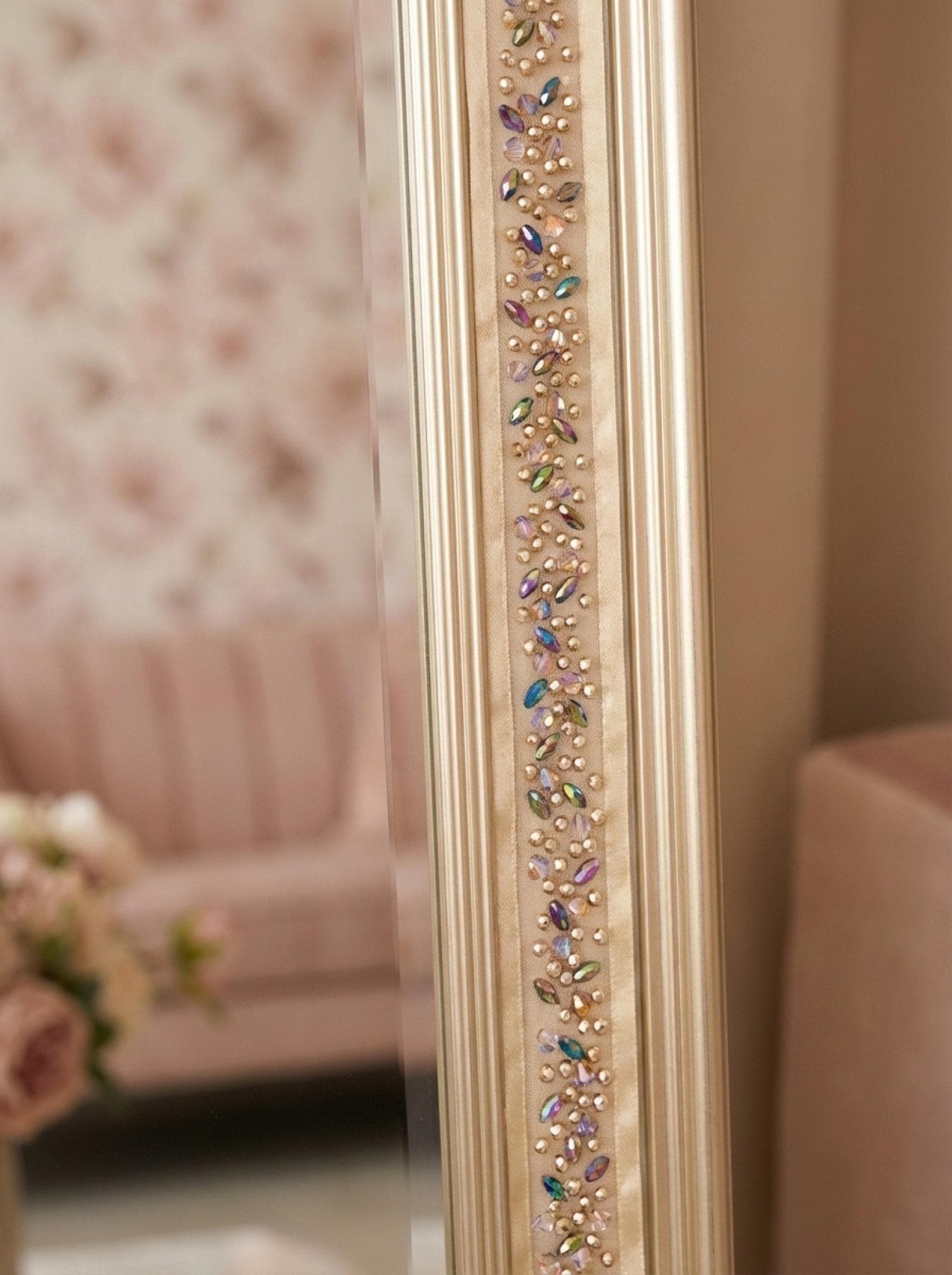 Self Adhesive Beaded Trim Gold & Black | Luxury Rhinestone Embellishment Trim | DIY Fashion, Clothing Decor, Craft Trim, Peel and Stick - Faraj Beading
