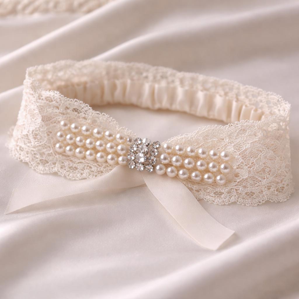 Self Adhesive Size Medium 6mm Pearl Beaded Trim Use on Accessories, Home Decor, Bridal - Faraj Beading - Made in USA - Faraj Beading
