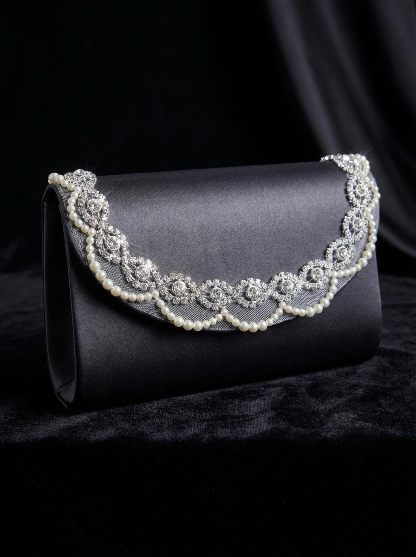 Silver Rhinestone Medallion Trim – Self Adhesive or Sew - On Seam Allowance – Luxury Crystal Bridal Trim for Dress, Belt, Collar - Faraj Beading