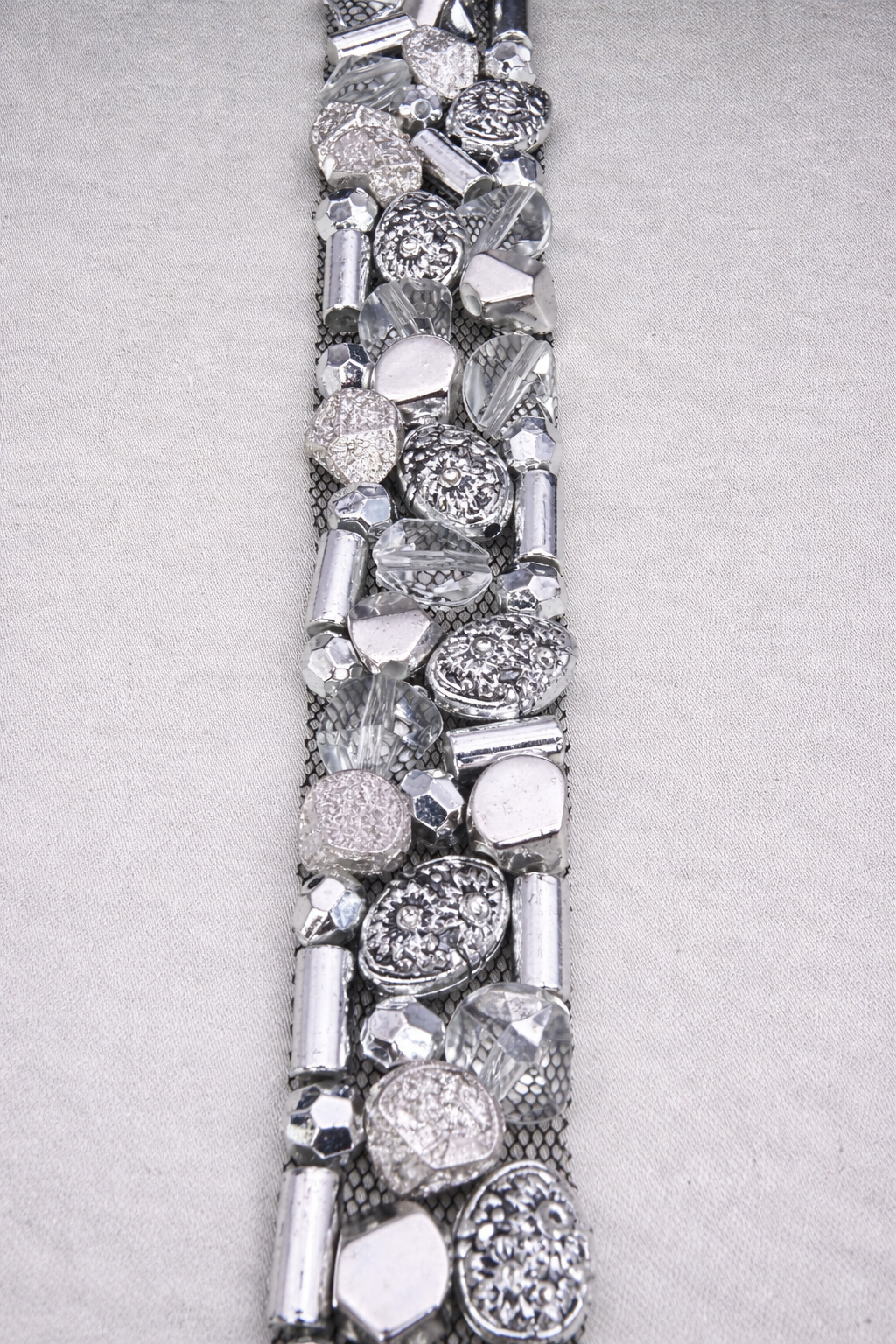 Gold Beaded Trim, Metallic Embellished Trim, Chunky Bead Lace Trim, Statement Trim for Sewing or Self Adhesive by the Yard - Made in USA
