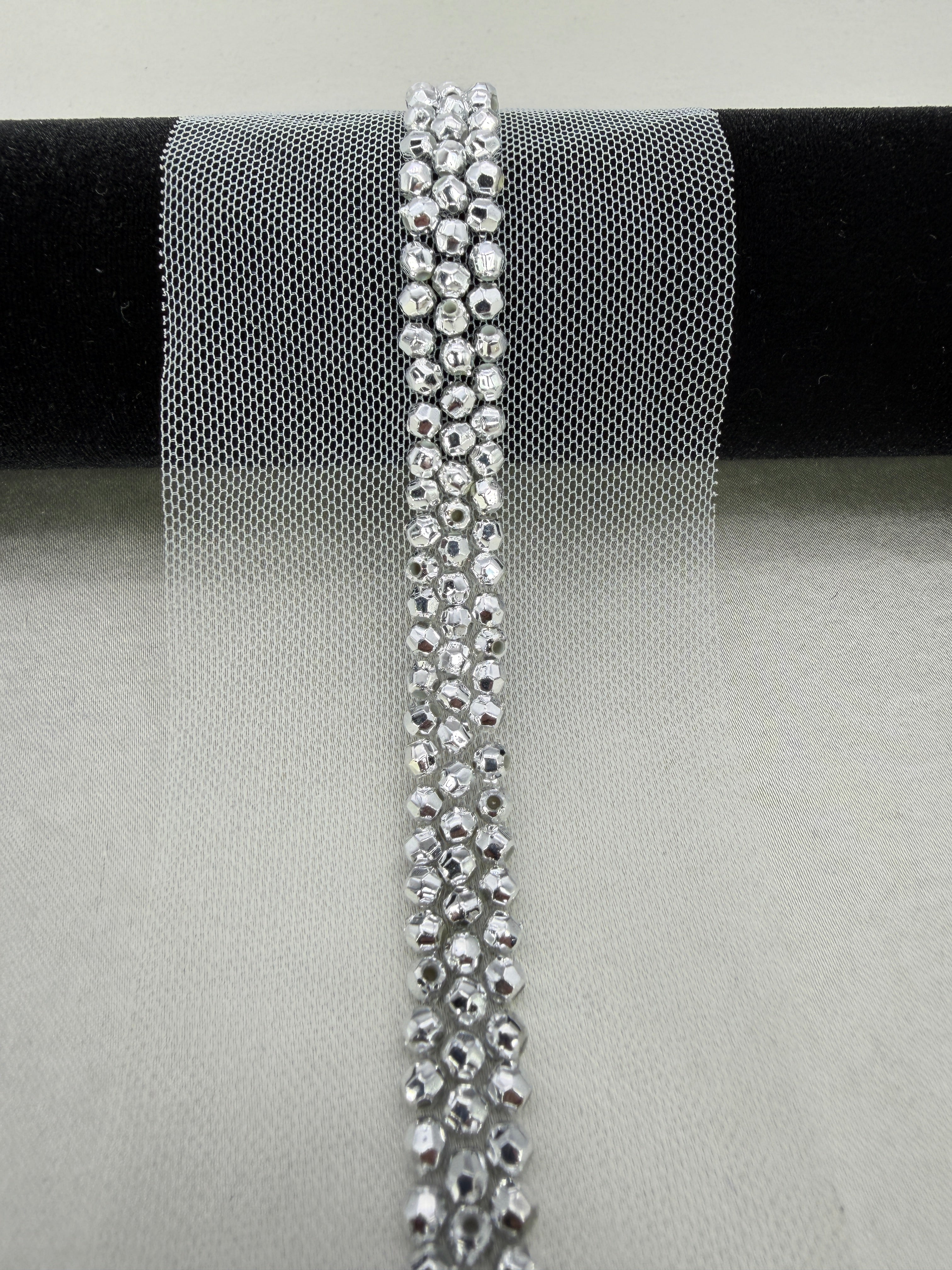 Luxury Beaded Trim, Pearl Embellishment Trim, Fashion Sewing Trim for Dresses & Accessories - Made in USA by Faraj Beading