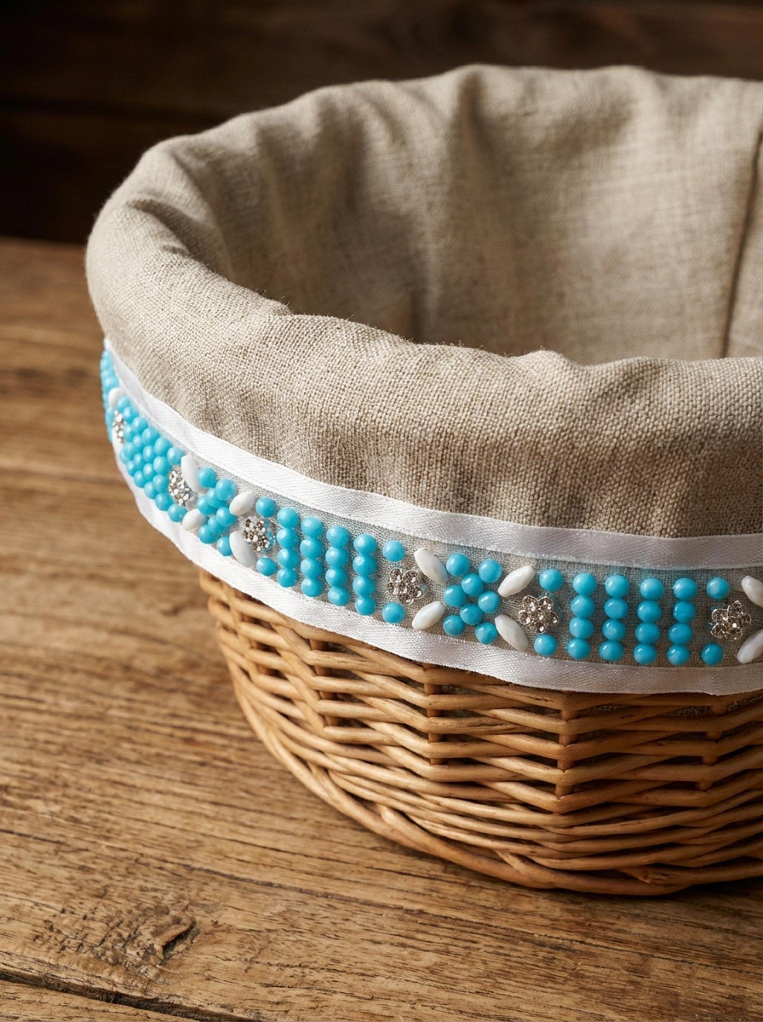 Western Turquoise Beaded Trim – Self Adhesive Rhinestone Trim, Peel and Stick Trim, Blue Bead Embellishment, DIY Trim, - Faraj Beading
